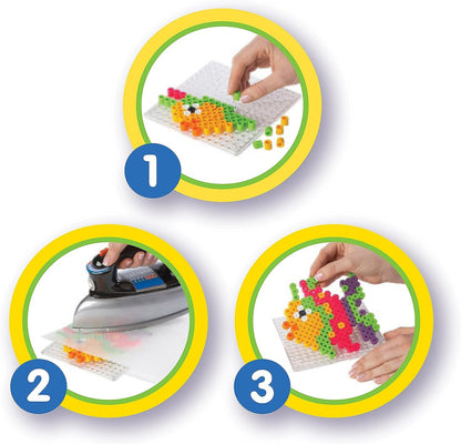 Perler Beads Biggie Beads Pegboards for Kids Crafts, 3 pcs