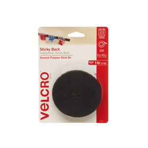 VELCRO Brand - Sticky Back Hook and Loop Fasteners – Peel and Stick Permanent Adhesive Tape Keeps Classrooms, Home, and Offices Organized – Cut-to-Length Roll | 5ft x 3/4in Tape | White