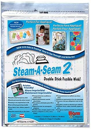 Warm Company Steam-A-Seam 2 Double Stick Fusible Web-9"X12" Sheets 5/Pkg (5517)