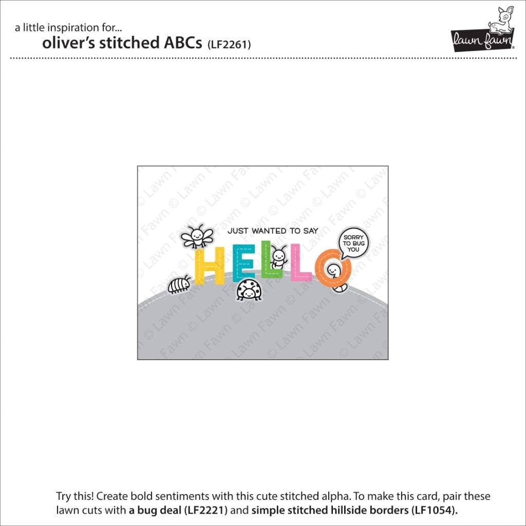 Lawn Cuts Custom Craft Die-Oliver's Stitched ABC's -LF2261