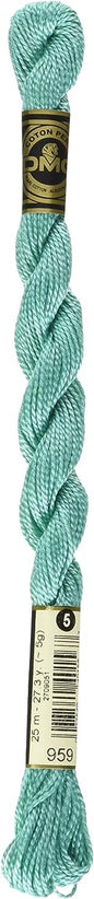 DMC 115 5-959 Pearl Cotton Thread, Medium Sea Green, Size 5