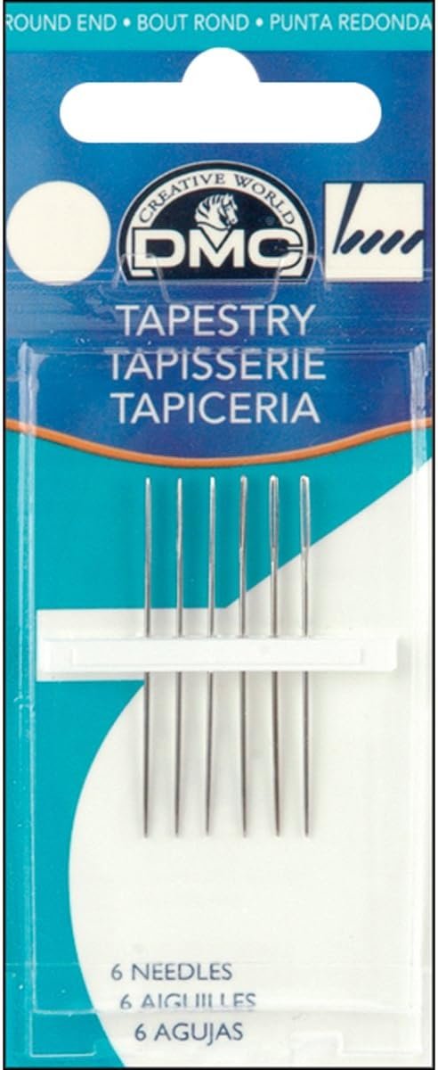 DMC 1767-16 Tapestry Hand Needles, 5-Pack, Size 16