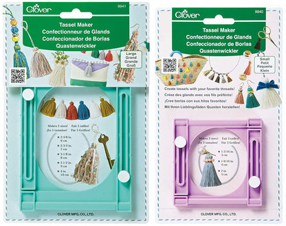 Bundle of Two (2) Tassel Makers: Large (Makes 5 Sizes, 6-10 cm Tassels) and Small (Makes 3 Sizes, 3-5 cm Tassels)