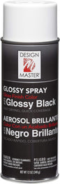 Design Master Spray Paint, 12 Ounce (Pack of 1), Glossy Black