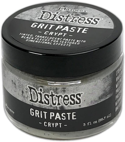 Tim Holtz Distress 2022 Halloween Mica Stains Sets #3 and #4 and Halloween Crypt Grit Paste - Limited Edition - 3 Item Bundle, red green