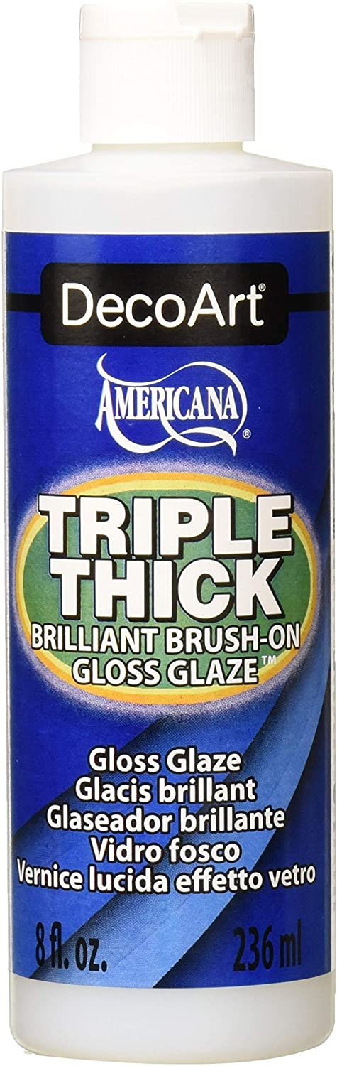 DecoArt TG01-9 Triple Thick Gloss Glaze, 8-Ounce Triple Thick Gloss Glaze