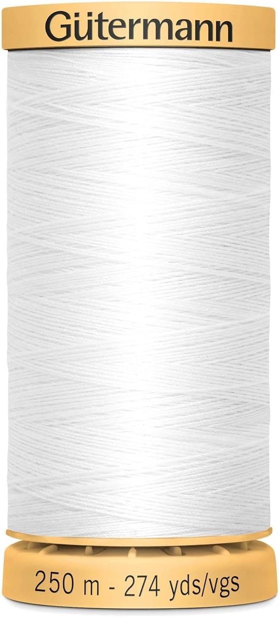 Gutermann Natural Cotton Thread 273 Yards-White