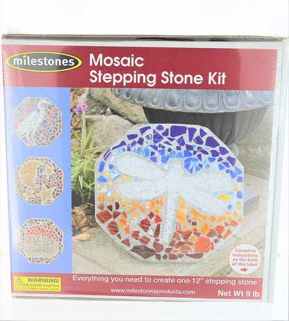 Milestones Mosaic Stepping Stone Kit, Makes a 12-Inch Stone