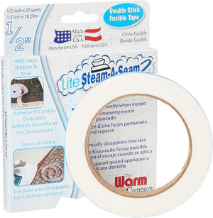 Warm Company Steam-A-Seam Warm Company Lite Steam-A-Seam 2 Double Stick Fusible Web: 1/2x20 Yds