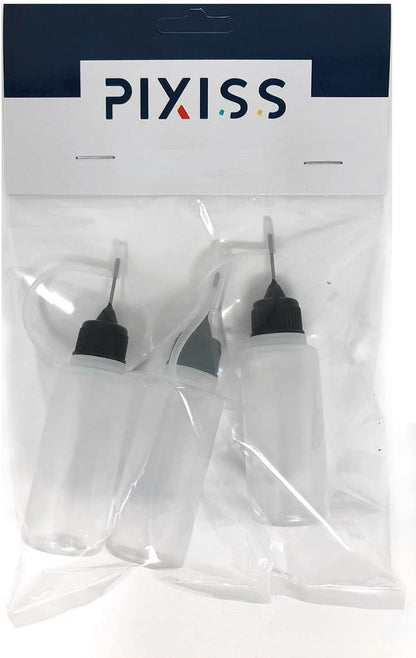 Jacquard Pinata Metals Bundle - Silver and Rich Gold Colors (4-Ounce Bottles), 3 Pixiss 20ml Needle Tip Applicator and Refill Bottles and 1.5 inch Funnel Bundle for Yupo and Resin