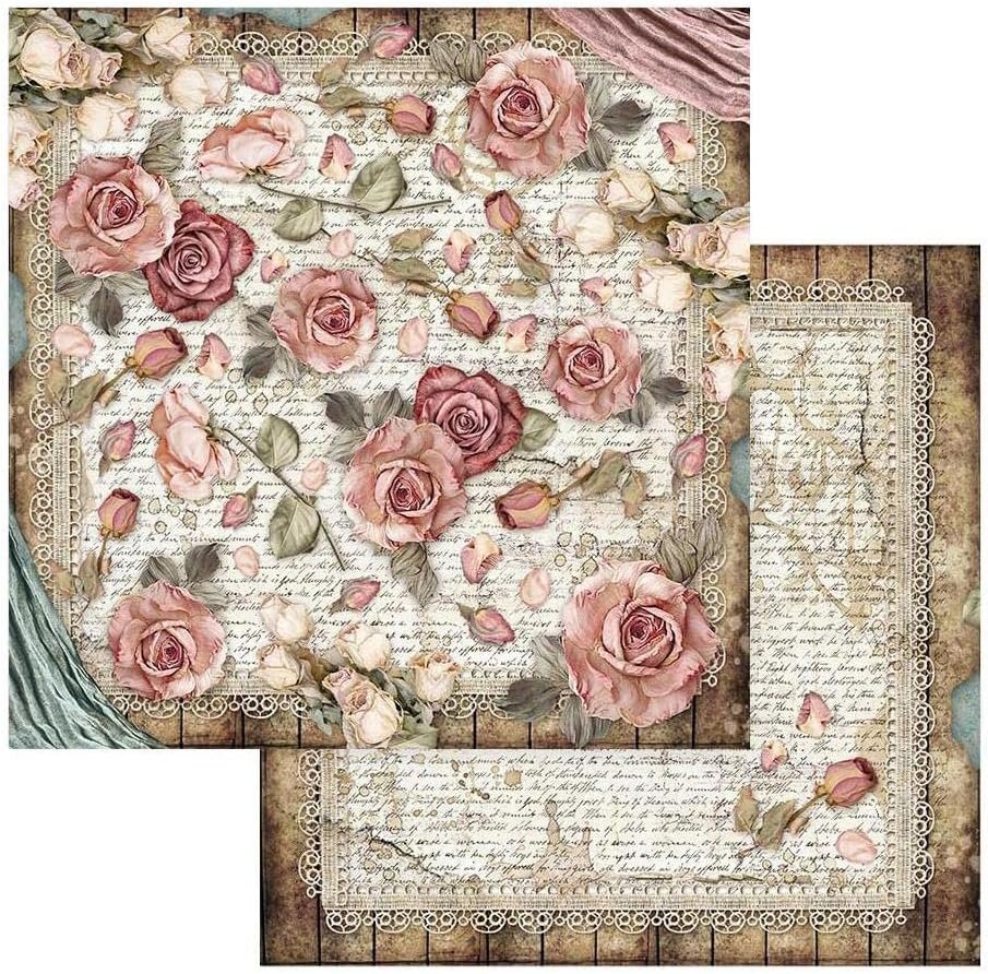 Stamperia Mini Scrapbooking Pad-Passion, Pastel Tones, 8 x 8 inches SBBS29