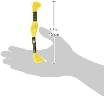 DMC 117-973 6 Strand Embroidery Cotton Floss, Bright Canary, 8.7-Yard