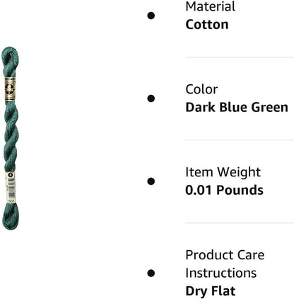 DMC 115 3-501 Pearl Cotton Thread, Dark Blue/Green