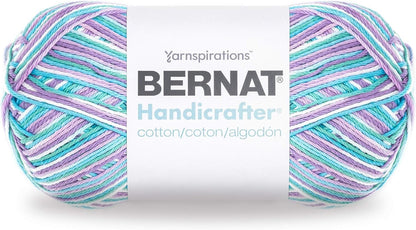 Bernat Handicrafter Cotton Yarn, Gauge 4 Medium Worsted, Beach Ball
