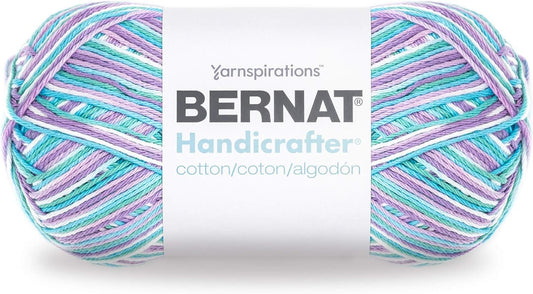 Bernat Handicrafter Cotton Yarn, Gauge 4 Medium Worsted, Beach Ball