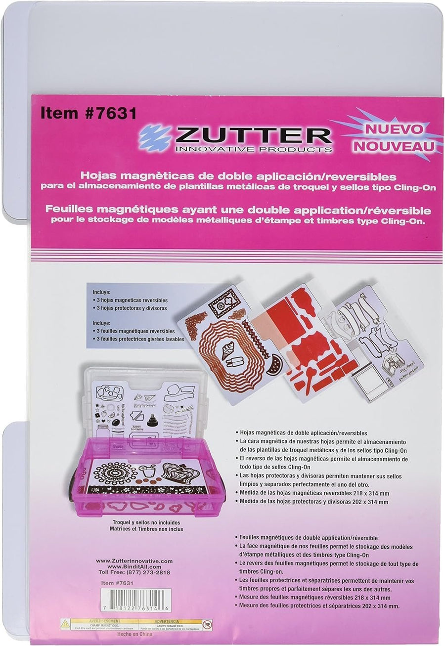 Zutter 7631 Magnet Sheets Plus 3 Dividers, 3-Pack