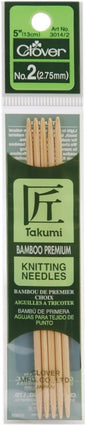 Clover 3014-2 Takumi 5-Inch Double Point, Size 2