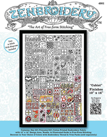 Tobin Cubist Zenbroidery Kit, White