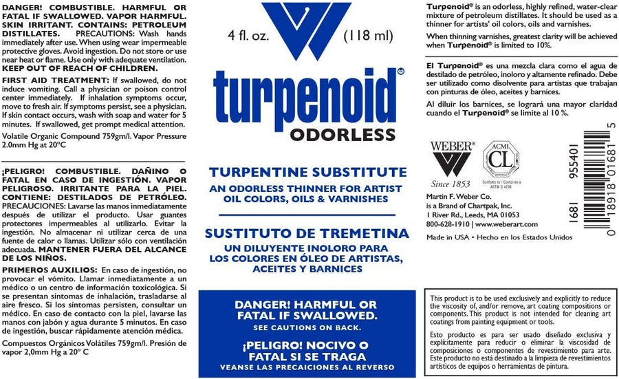 Weber Odorless Turpenoid Bottle