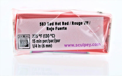 Sculpey Iii Polymer Clay 2oz-Red Hot Red