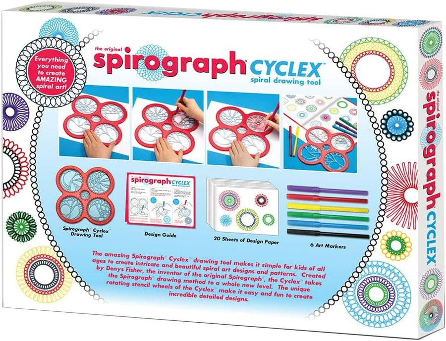 Spirograph – Cyclex Set – Art Kit – Rotating Stencil Wheel Creates Countless Designs – for Ages 8+