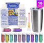 Epoxy Tumblers Kit with Glitter for Tumblers, Includes Amazing Clear Cast Epoxy for Tumblers, Silicone Epoxy Resin Brush, Glitter for Tumblers, Epoxy Tumbler Supplies
