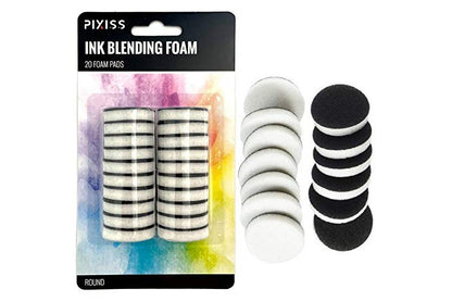 Mini Ink Blending Foams, 20 Pack Round Replacement Foam Pads for Distressing, Blending and More