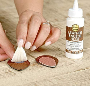 Leather Glue Adhesive - Aleenes Leather Fabric Glue for Patches, Upholstery, Tears, Canvas, Clothing, 3 Pack Burnishing Tool for Leather