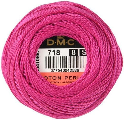 DMC 116 8-718 Pearl Cotton Thread Balls, Plum, Size 8