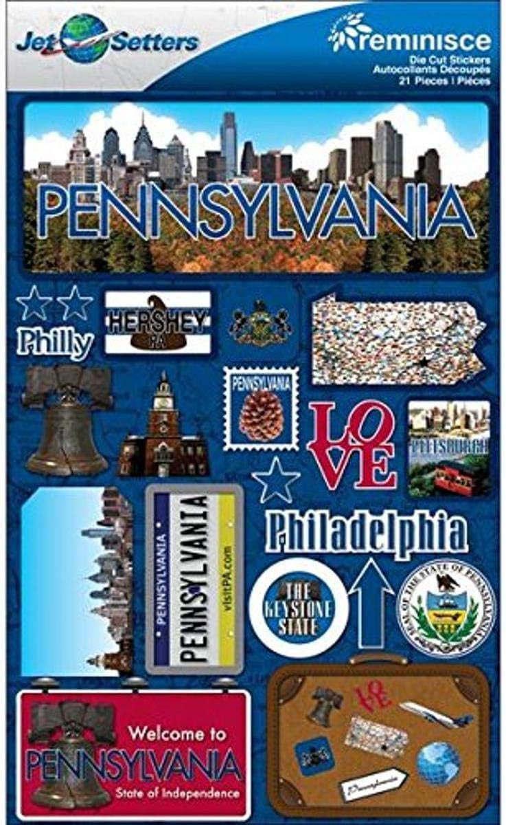 Reminisce Jet Setters 2 3-Dimensional Sticker, Pennsylvania