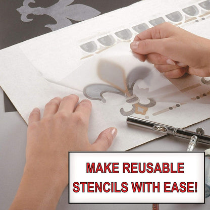 Grafix All Purpose Low Tack Frisket Film SSelf-Adhering Removeable Adhesive Sheets, for Airbrushing, Retouching, Stencils, Rubber Stamping, Watercolor, and Masking, 9 x 12, Matte, 6 Pack, 9" x 12"