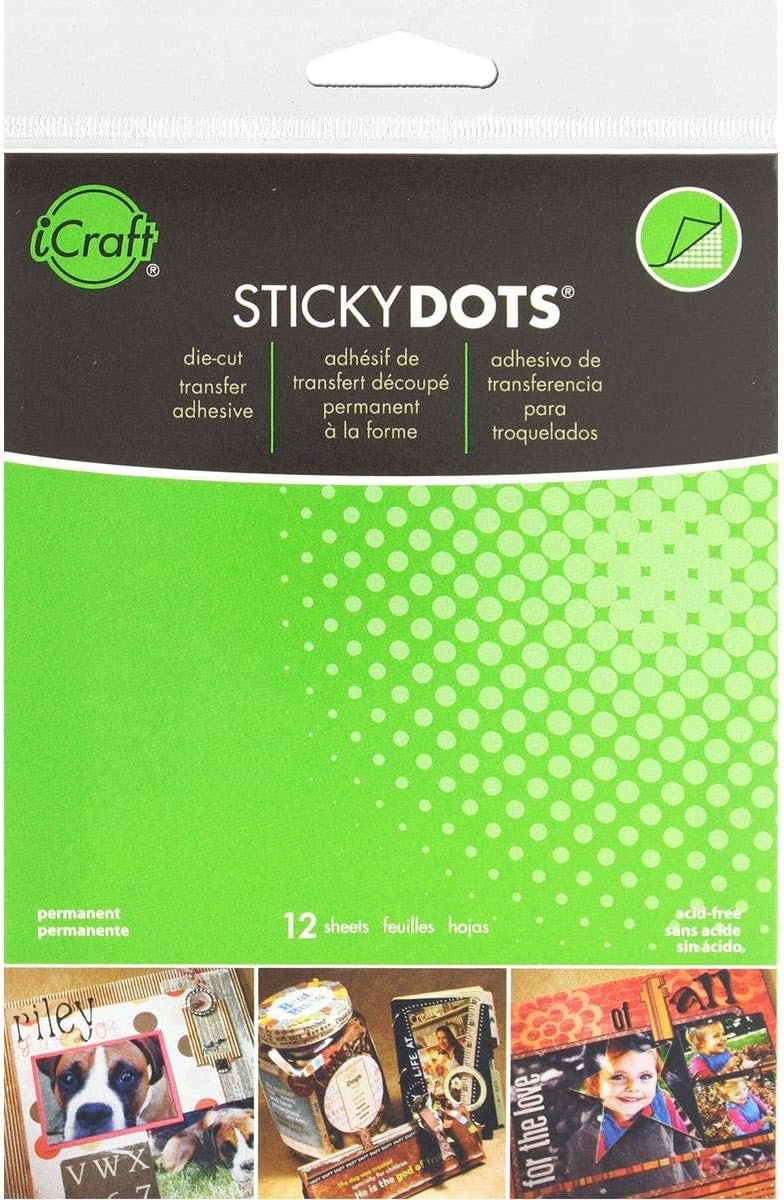 Therm O Web Sticky Dots Adhesive Sheets 12-Pack