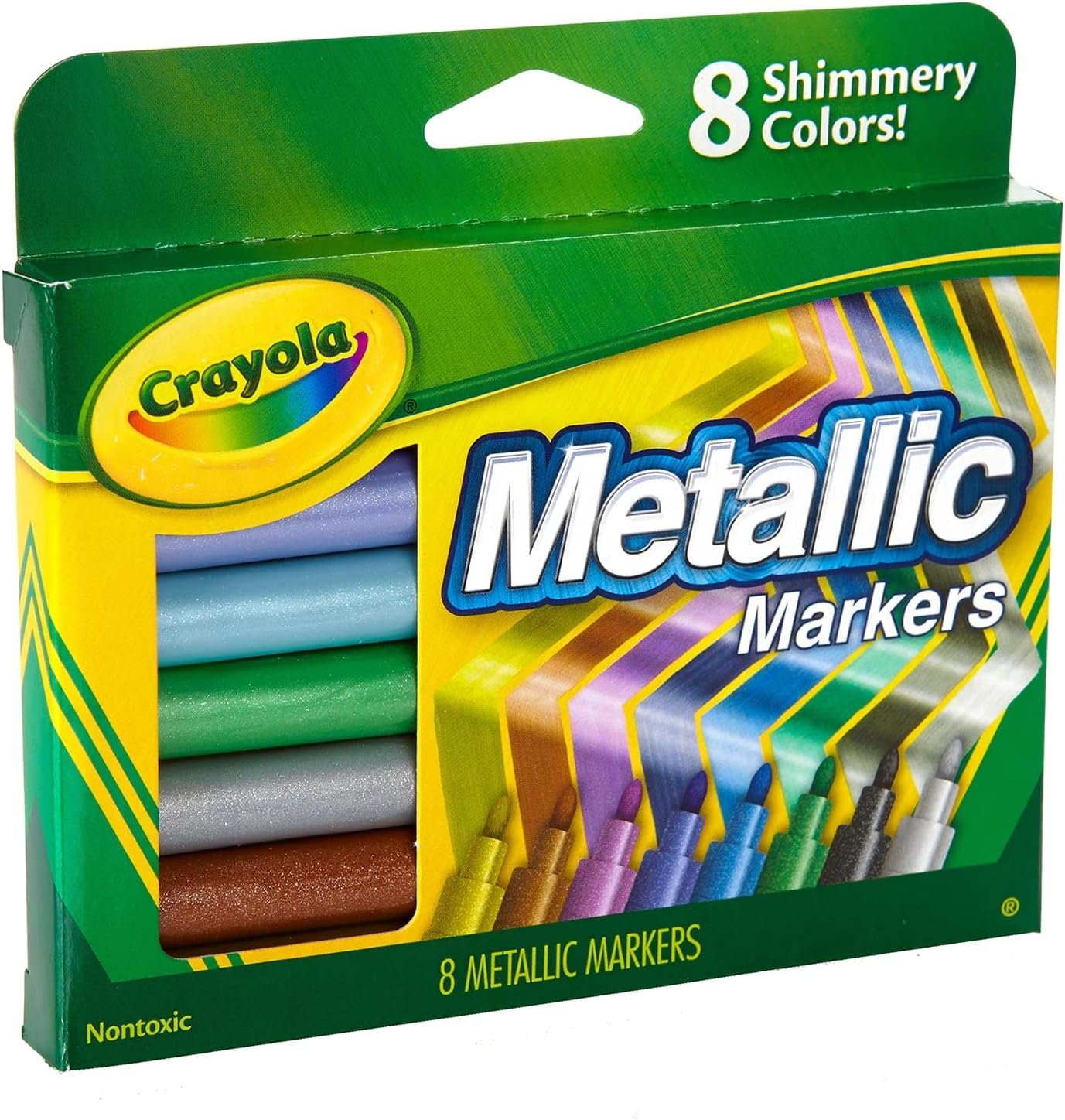 Crayola Metallic Markers, Art Supplies, 8 Count, Colors May Vary