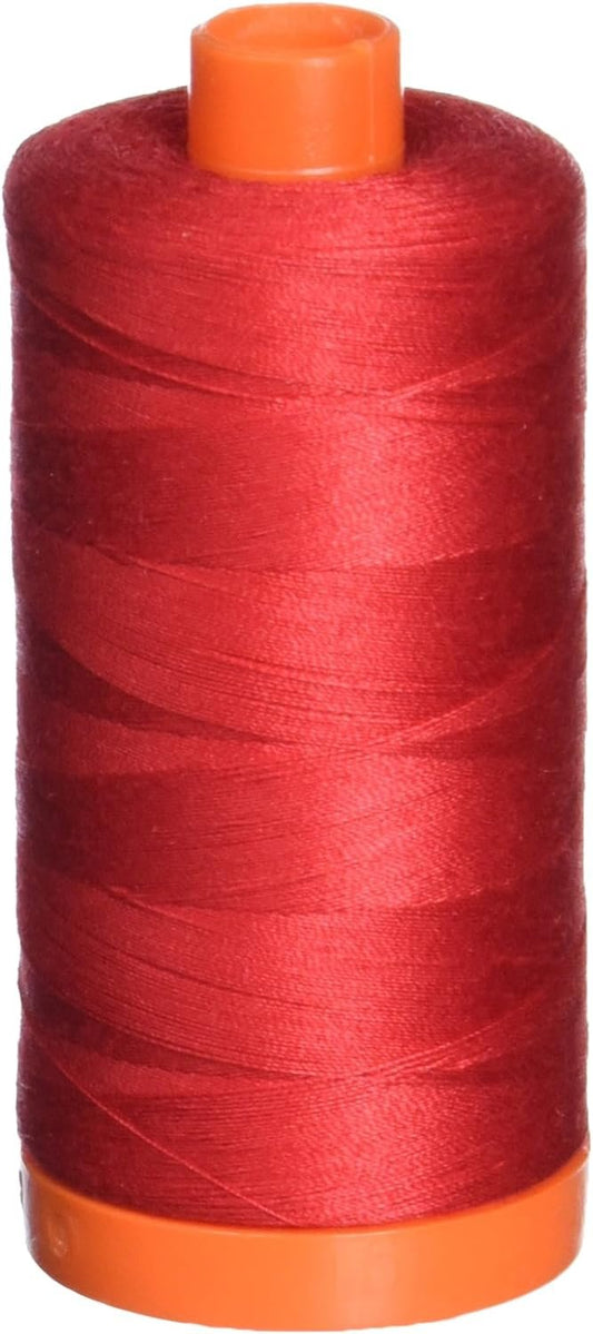 Aurifil 50wt Mako Cotton Thread 1,422 yards - Red A1050-2250