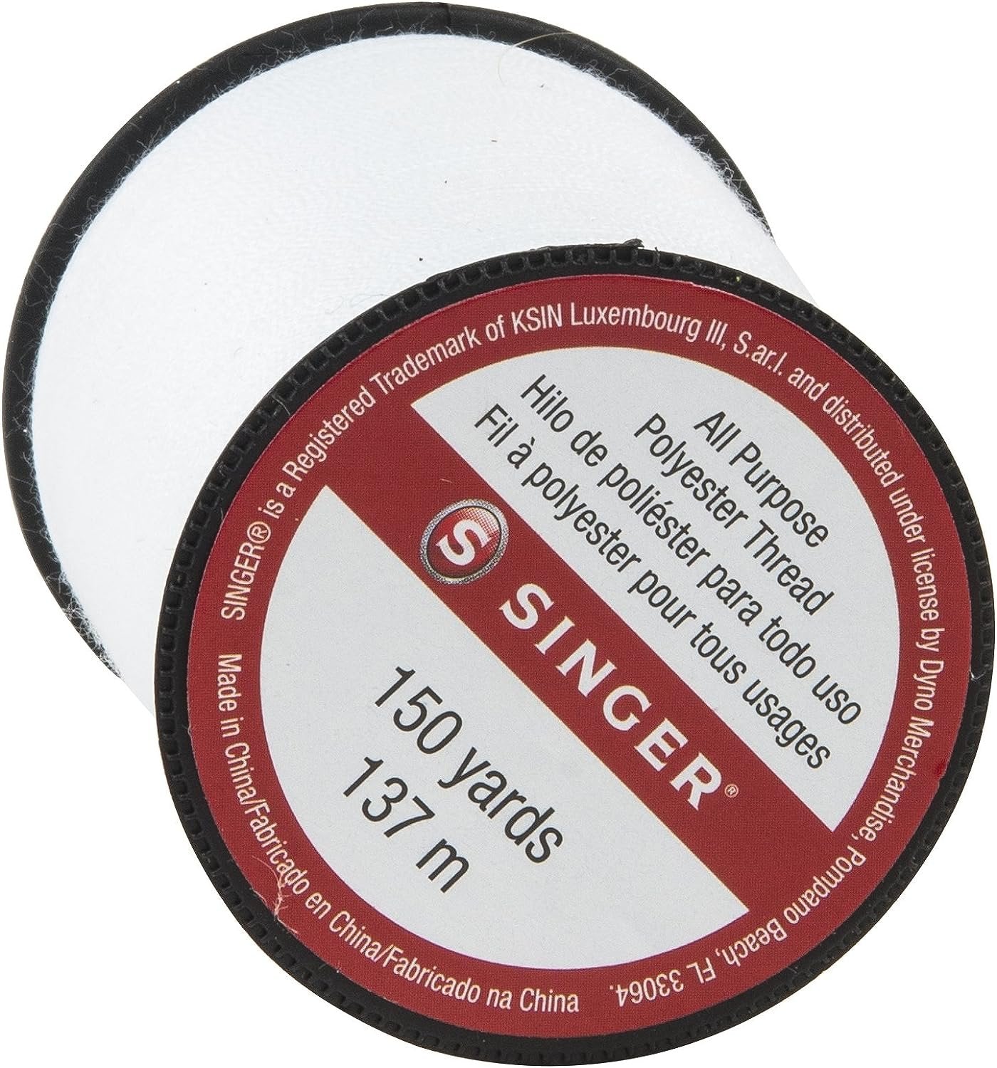Singer 150-yard All Purpose Polyester Thread, 1-Pack, White