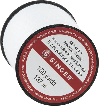 Singer 150-yard All Purpose Polyester Thread, 1-Pack, White