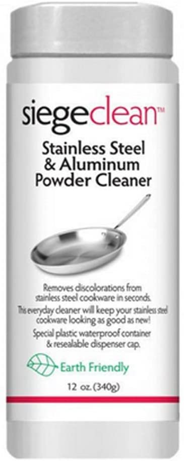 Siege Clean Stainless Steel Aluminum Powder Cleaner Polish Sink Shine Pan 12Oz