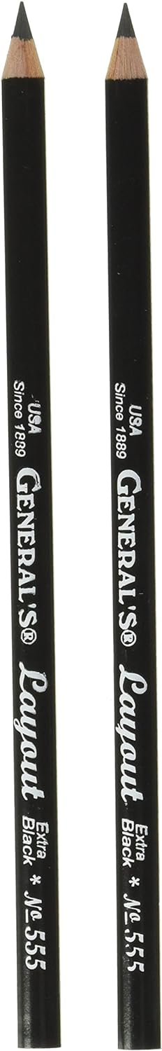 General Pencil 639393Layout Graphite Drawing Pencils 2/Pkg-2B