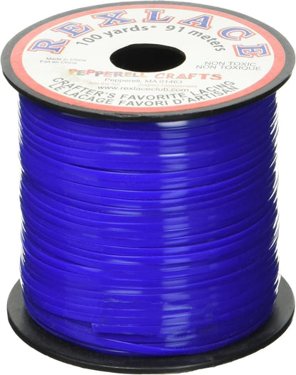 Children's Factory Pepperell Rexlace Plastic Craft Lace, 3/32-Inch Wide, Royal