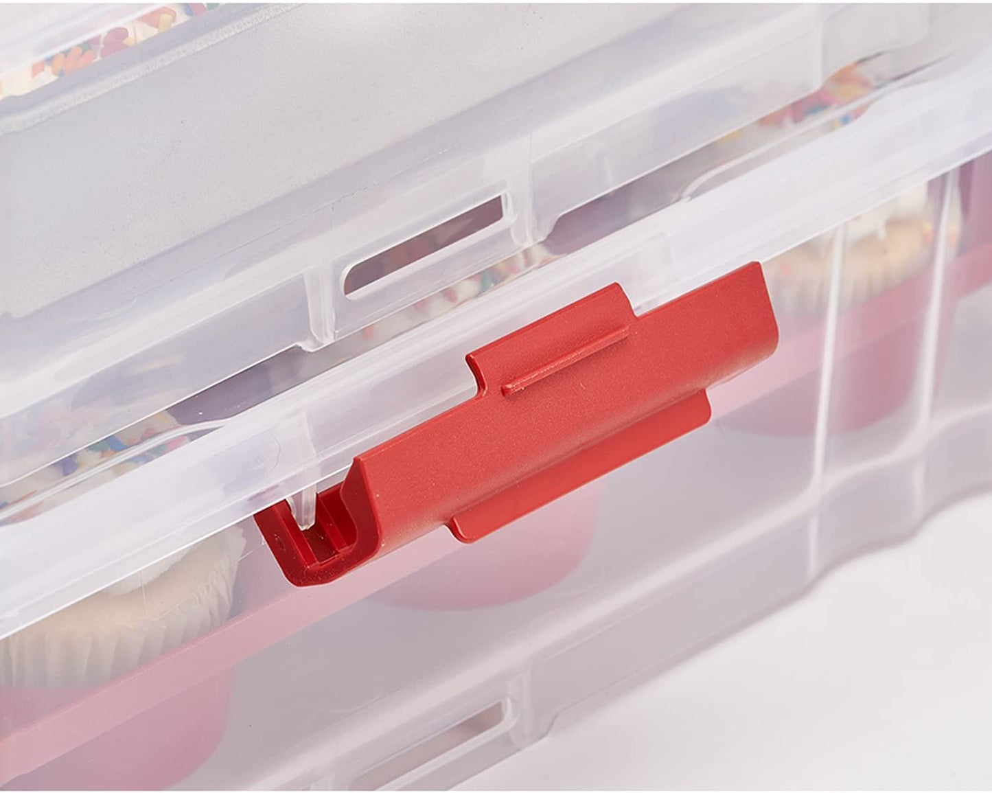 Buddeez 19202R Cake and Cupcake Carrier, 1 Count (Pack of 1), Red