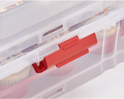 Buddeez 19202R Cake and Cupcake Carrier, 1 Count (Pack of 1), Red