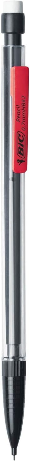 BIC Xtra-Life Mechanical Pencil, Clear Barrel, Medium Point (0.7mm), 5-Count