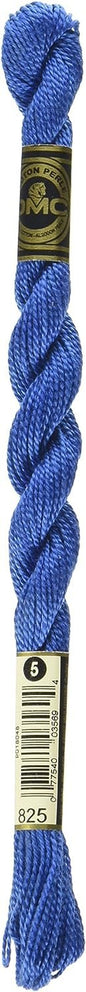DMC 115 5-825 Pearl Cotton Thread, Dark Blue, Size 5
