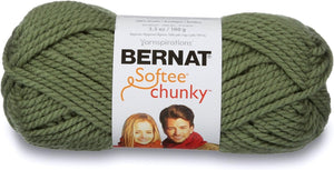 Bernat Softee Chunky Yarn, 3.5 Oz, Gauge 6 Super Bulky, White