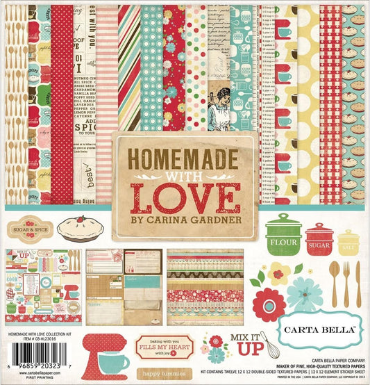 Echo Park Paper Company CB-HL23016 Homemade with Love kit Original Version, 12-x-12-Inch