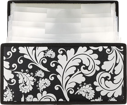Storage Studios Projections Paper Holder with 10 Expandable Sections, 14.625 x 9 x 14.25 Inches, Black and White (CH92650)