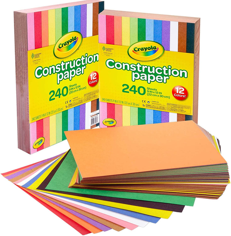 Crayola Black Construction Paper, Premium Art Supplies, Standard Size, 50 Count