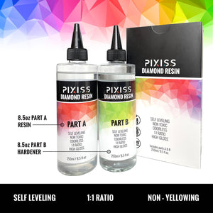 PIXISS Diamond Resin; 17oz. with 15 Mica Powders