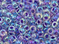 Round Seed Beads Size 8/0 22g Amethyst Lined Crystal AB