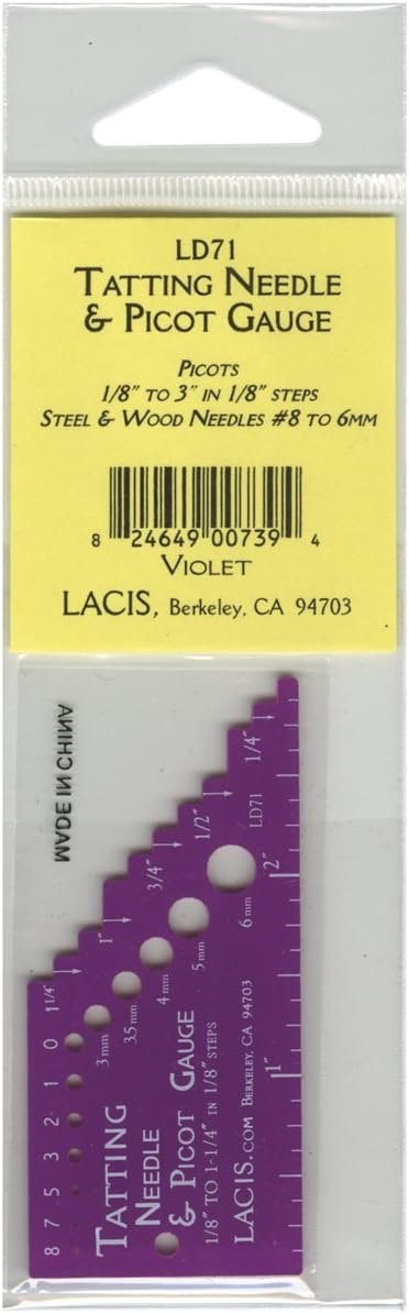 Lacis Tatting Needle and Picot Gauge